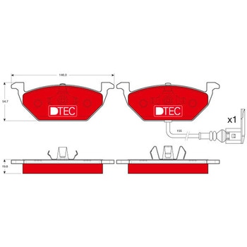 輸入車用TRW DTEC低ダストセラミックブレーキパッド/TRW DTEC BRAKE PADS TRW