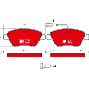 輸入車用TRW DTEC低ダストセラミックブレーキパッド/TRW DTEC BRAKE PADS TRW