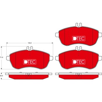 輸入車用TRW DTEC低ダストセラミックブレーキパッド/TRW DTEC BRAKE PADS TRW