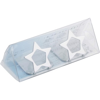 宵の天(よいのそら)箸置白銀(はくぎん)二つ揃い星 高桑金属