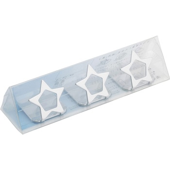 宵の天(よいのそら)箸置白銀(はくぎん)三つ揃い星 高桑金属