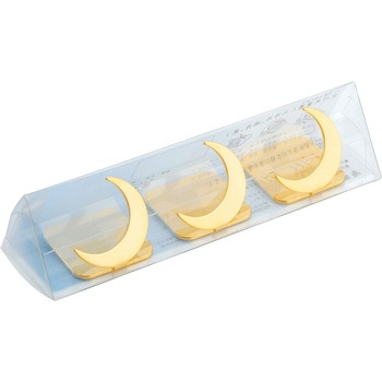 宵の天(よいのそら)箸置黄金(こがね)三つ揃い三日月 - 高桑金属