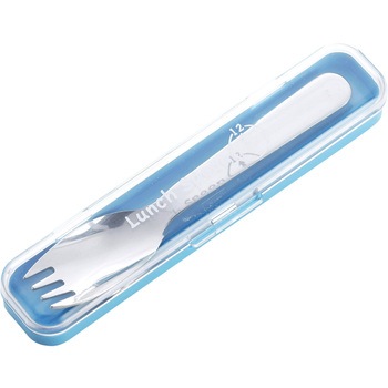 ランチスプーン ケース付ストレートブルー - 高桑金属