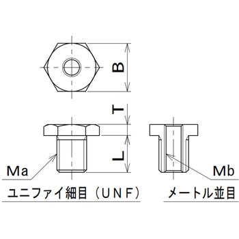 ネジ変換ボルト ユニファイ(細目・UNF) ラクテム