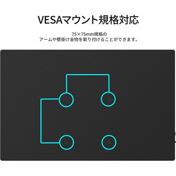 液晶ディスプレイ 13.3型/3840×2160/ブラック JAPANNEXT