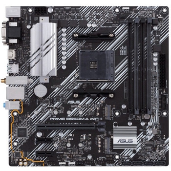 ASUS PRIME B550M-A WIFI II AMD B550 (Ryzen AM4)チップセット搭載 マイクロ ATX マザーボード ASUS(エイスース)