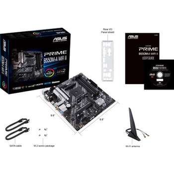 ASUS PRIME B550M-A WIFI II AMD B550 (Ryzen AM4)チップセット搭載 マイクロ ATX マザーボード ASUS(エイスース)