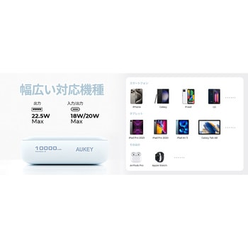 Spark Mini 10000mAhモバイルバッテリー 20W PD PB-Y55 AUKEY(オーキー)
