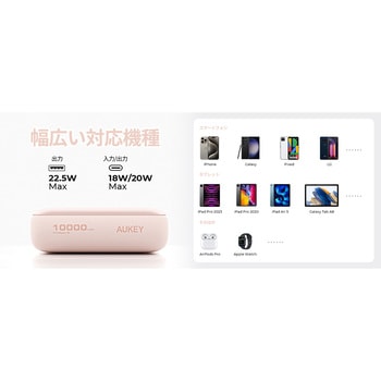 Spark Mini 10000mAhモバイルバッテリー 20W PD PB-Y55 AUKEY(オーキー)