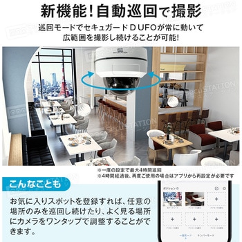 SecuSTATION ドーム型パンチルト防犯カメラ 【セキュガードD UFO】 SecuSTATION