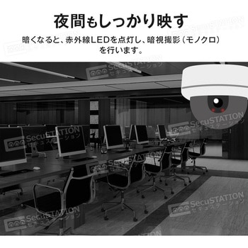SecuSTATION ドーム型パンチルト防犯カメラ 【セキュガードD UFO】 SecuSTATION