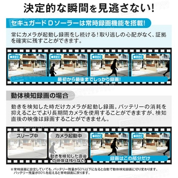 SecuSTATION ソーラーパネル付き防犯カメラ 【セキュガードDソーラー】 SecuSTATION