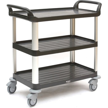 静音樹脂3段ワゴン ブラック - 金沢車輌