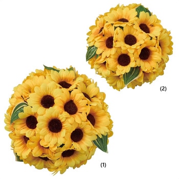 夏の装飾品 夏の花 ひまわり造花ボール ストア・エキスプレス