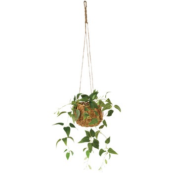 年間装飾品 フェイクグリーン 観葉植物 ハンギンググリーンバスケット(人工観葉植物) ストア・エキスプレス