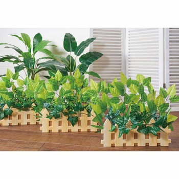 年間装飾品 フェイクグリーン 観葉植物 グリーンリーフ垣根アレンジ ストア・エキスプレス