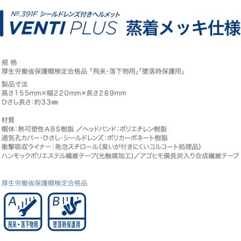 ヘルメットVentiプラス パールグレー 東洋物産工業(旧トーヨーセフティー)