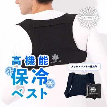 保冷剤ベスト アイストラストボディフィットベスト(保冷剤300g)付き ニッキー