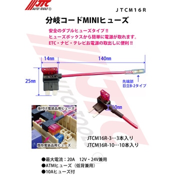 分岐コードMINIヒューズ JTC