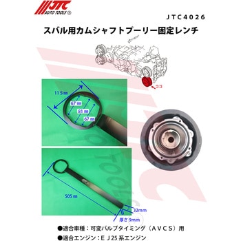 カムシャフトプーリー固定レンチ JTC 輸入車/国産車特殊工具 【通販