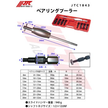 JTC1843 ベアリングプーラー 1セット JTC 【通販モノタロウ】