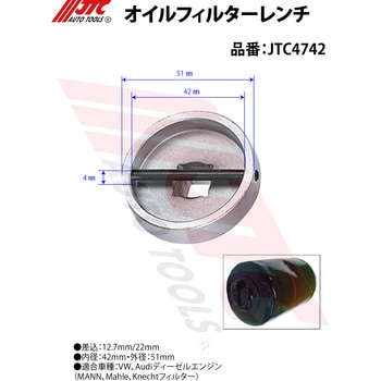 JTC4742 オイルフィルターレンチ 1個 JTC 【通販モノタロウ】