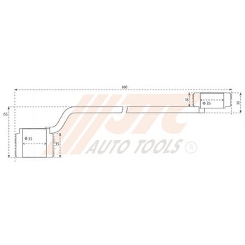 JTC1513 クランクプーリー固定レンチ JTC 全長600mm JTC1513 - 【通販