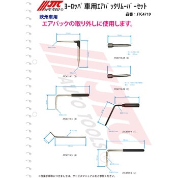 JTC4719 ヨーロッパ車用エアバックリムーバーセット 1セット JTC