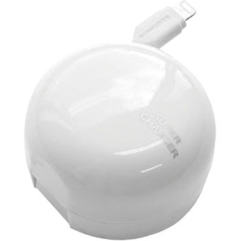 AC充電器リール 60cm 2.4A LN WH カシムラ