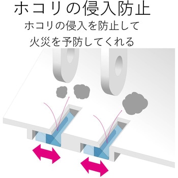 電源タップ 延長コード 2P 個別スイッチ付 雷サージ防止 ほこり防止シャッター付 スイングプラグ 雷ガード エレコム