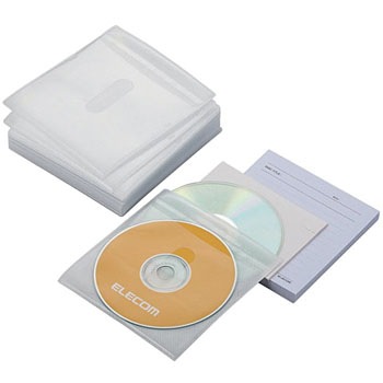 Dvd Cd不織布 両面収納 50枚 タイトルカード インデックスカード付 ホワイト エレコム Cd Dvd不織布ケース 通販モノタロウ Ccd Njw50wh