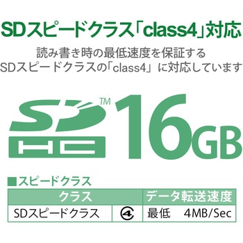 SDカード SDHC Class4 著作権保護機能 簡易パッケージ メモリーカード エレコム