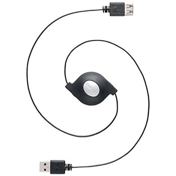 USB延長ケーブル A-A 3.0 フラット 巻き取り式 RoHS 70cm エレコム
