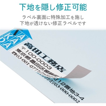 修正 修正 ラベル A4サイズ フリーカット エレコム