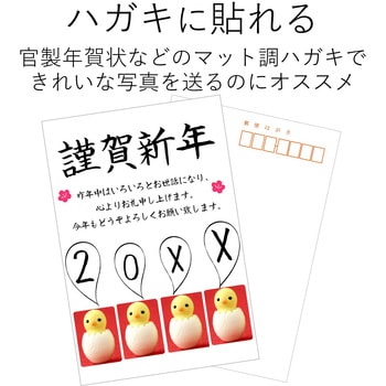 ハガキ用シール プリクラシール 鮮やか テストプリント紙付属 エレコム