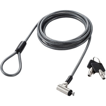 セキュリティワイヤー セキュリティスロット取付 シリンダー錠 盗難防止 防犯対策 セキュリティケーブル パソコン エレコム