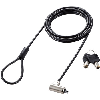 セキュリティワイヤー セキュリティスロット取付 シリンダー錠 盗難防止 防犯対策 セキュリティケーブル パソコン エレコム