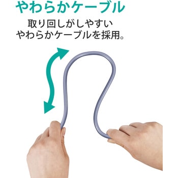 LANケーブル CAT6 ギガビット 爪折れ防止 やわらか スリムコネクタ RoHS ブルー - エレコム
