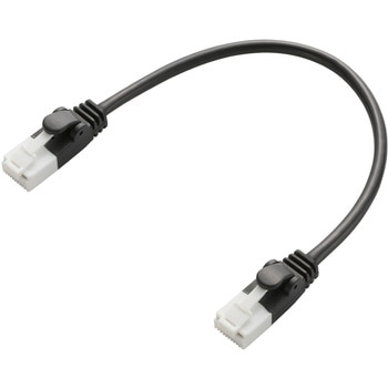LANケーブル CAT6 短尺 爪折れ防止 やわらか スリムコネクタ ブラック エレコム