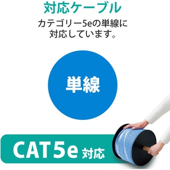 RJ45コネクタ cat5e対応 単線仕様 爪折れ防止 10個入 エレコム