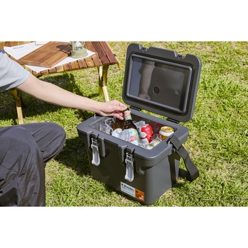HUGEL 真空断熱クーラーボックス 15L【ホワイト/グレー】 アイリスオーヤマ