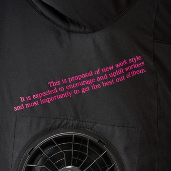 The tough 空調風神服チタンフード半袖ブルゾン サイドファン仕様(ウェアのみ) アタックベース