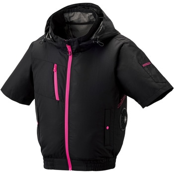 The tough 空調風神服チタンフード半袖ブルゾン サイドファン仕様(ウェアのみ) アタックベース