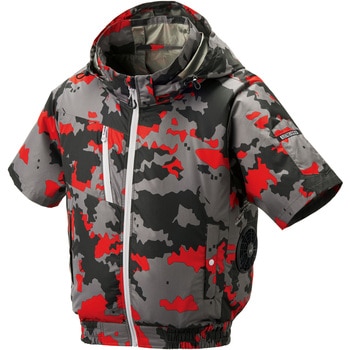 The tough 空調風神服チタンフード半袖ブルゾン サイドファン仕様(ウェアのみ) アタックベース