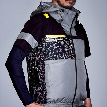 HUMMER 空調風神服チタンフード半袖ブルゾン サイドファン仕様(ウェアのみ) アタックベース