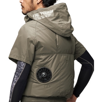 空調風神服チタンフード半袖ブルゾン アタックベース