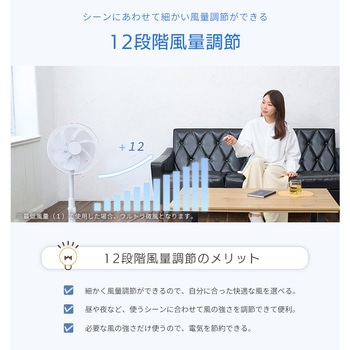 温度センサー付きDCリビング扇風機 ユアサ(ユアサプライムス)