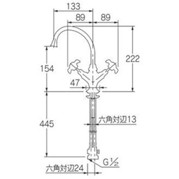 2ハンドル混合栓 カクダイ