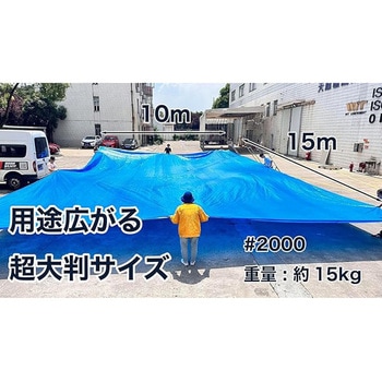 ブルーシート大判 中厚手#2000 10m×15m 今村紙工