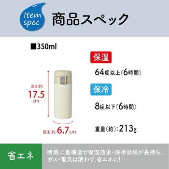 軽量 ワンタッチボトル アイボリー パークレーン